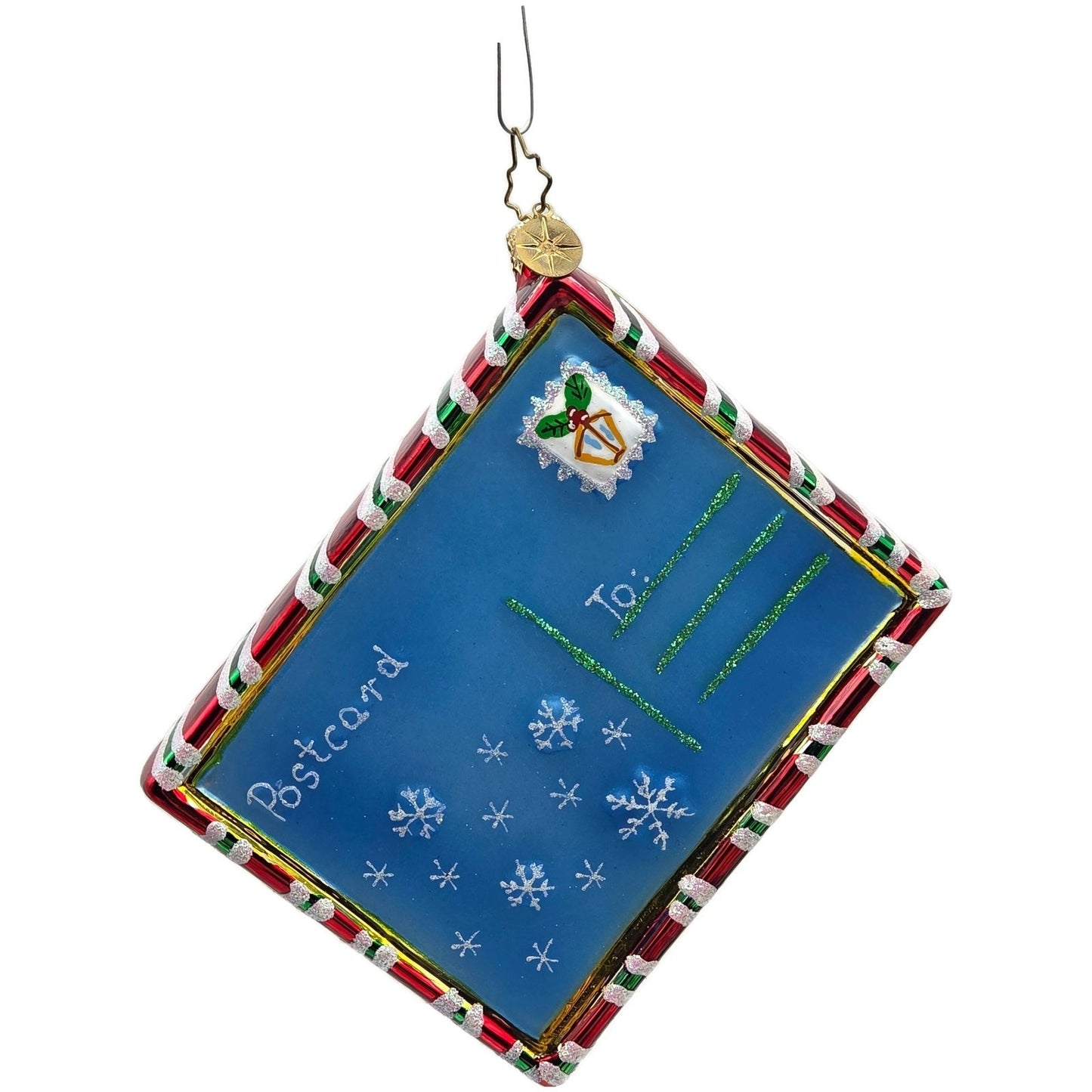 Christopher Radko Merry Christmas To All Postcard Christmas Ornament 00-549-0