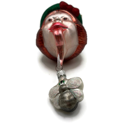 Patricia Breen I Don't Know Why She Swallowed a Fly Green Hat Christmas Ornament
