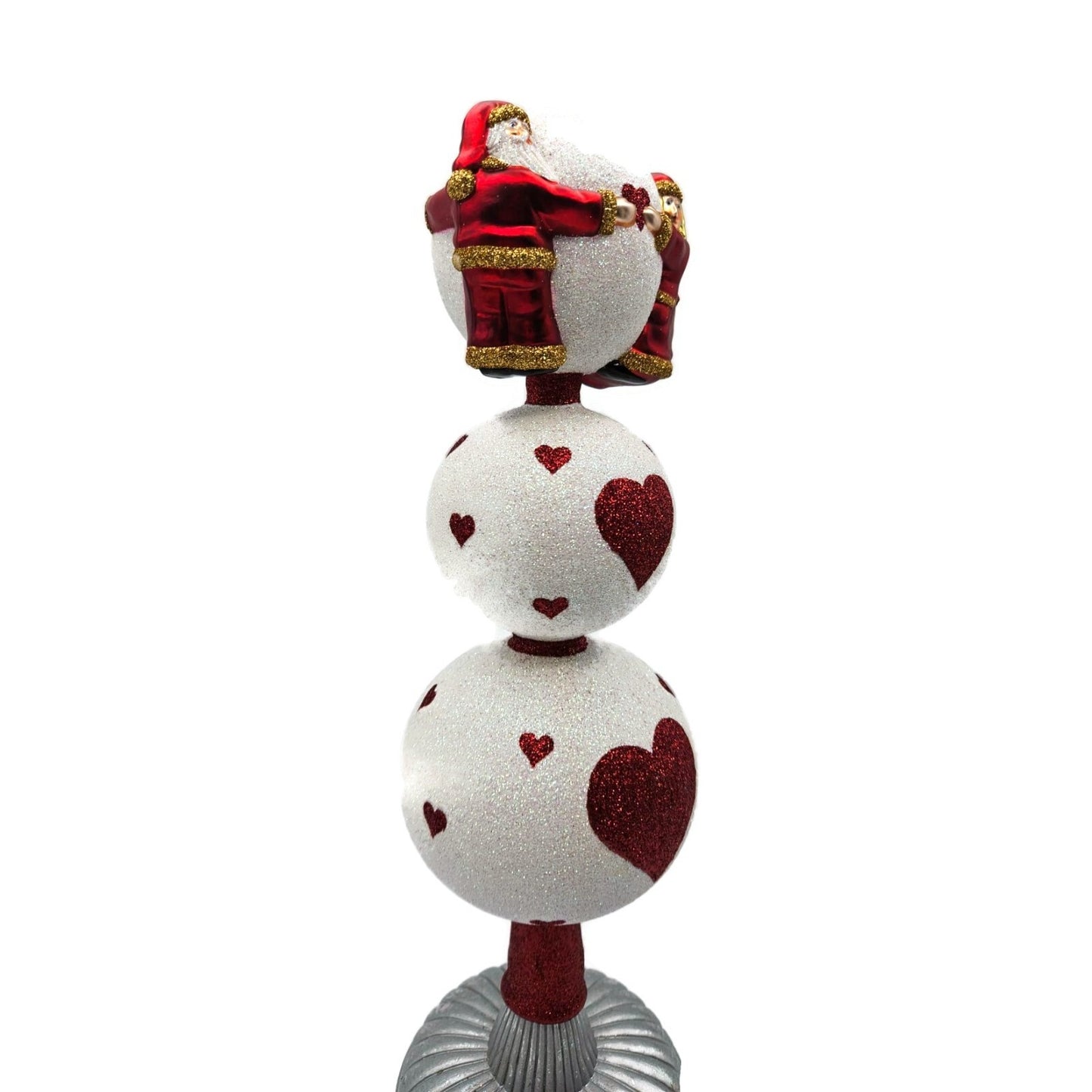 Patricia Breen Love Joins Finial Pearl Santa Claus Valentine Tree Topper 2050