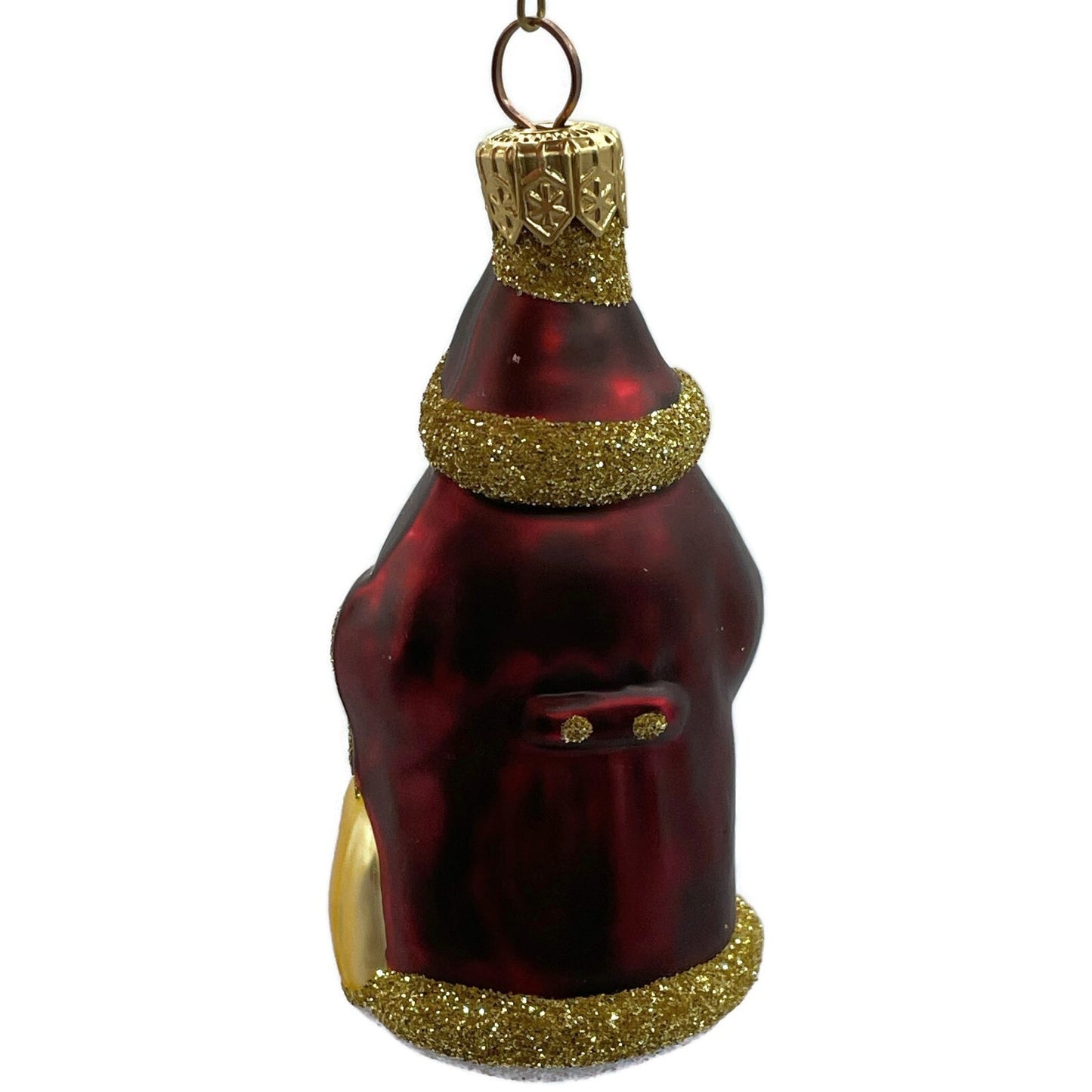 Patricia Breen Ornament Woodland Santa Claus Bordeaux Gold Christmas Tree Decor