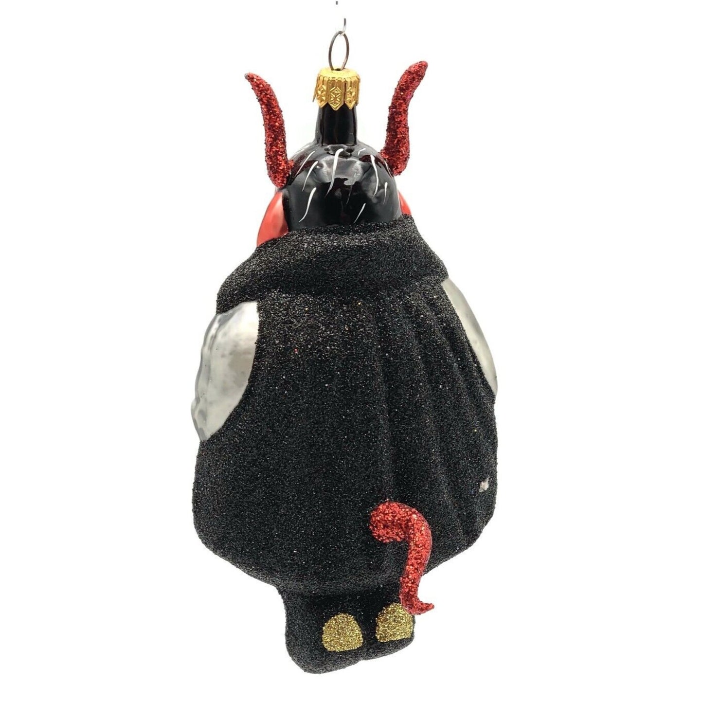 Larry Fraga Devil Beware Blown Glass Halloween Christmas Tree Ornament 5889