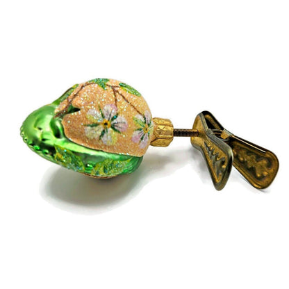 Patricia Breen Ultra Miniature Chameleon Peach Clip On Spring Christmas Ornament