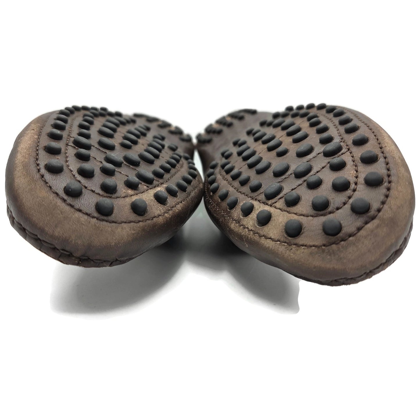 TOD'S Double T Dark Brown Leather Driving Moccasins Loafers Womens Size 39.5