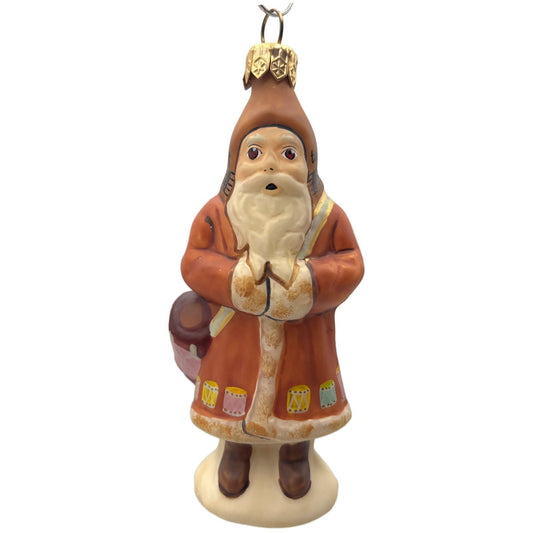 Vaillancourt Folk Art 12th of 12 Days Of Christmas Drummer Santa Matte Ornament