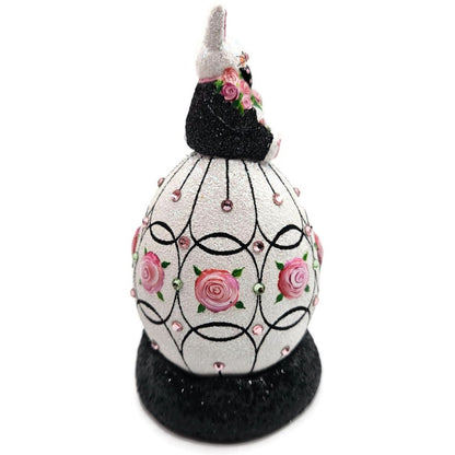 Patricia Breen A Most Elegant Bunny Cachette Black Floral Easter Holiday Signed