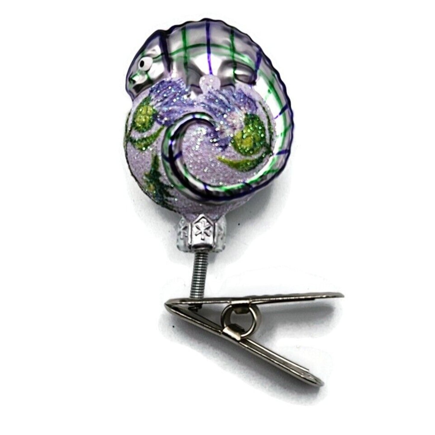 Patricia Breen Ultra Miniature Chameleon Thistle Spring Clip On Ornament 2550