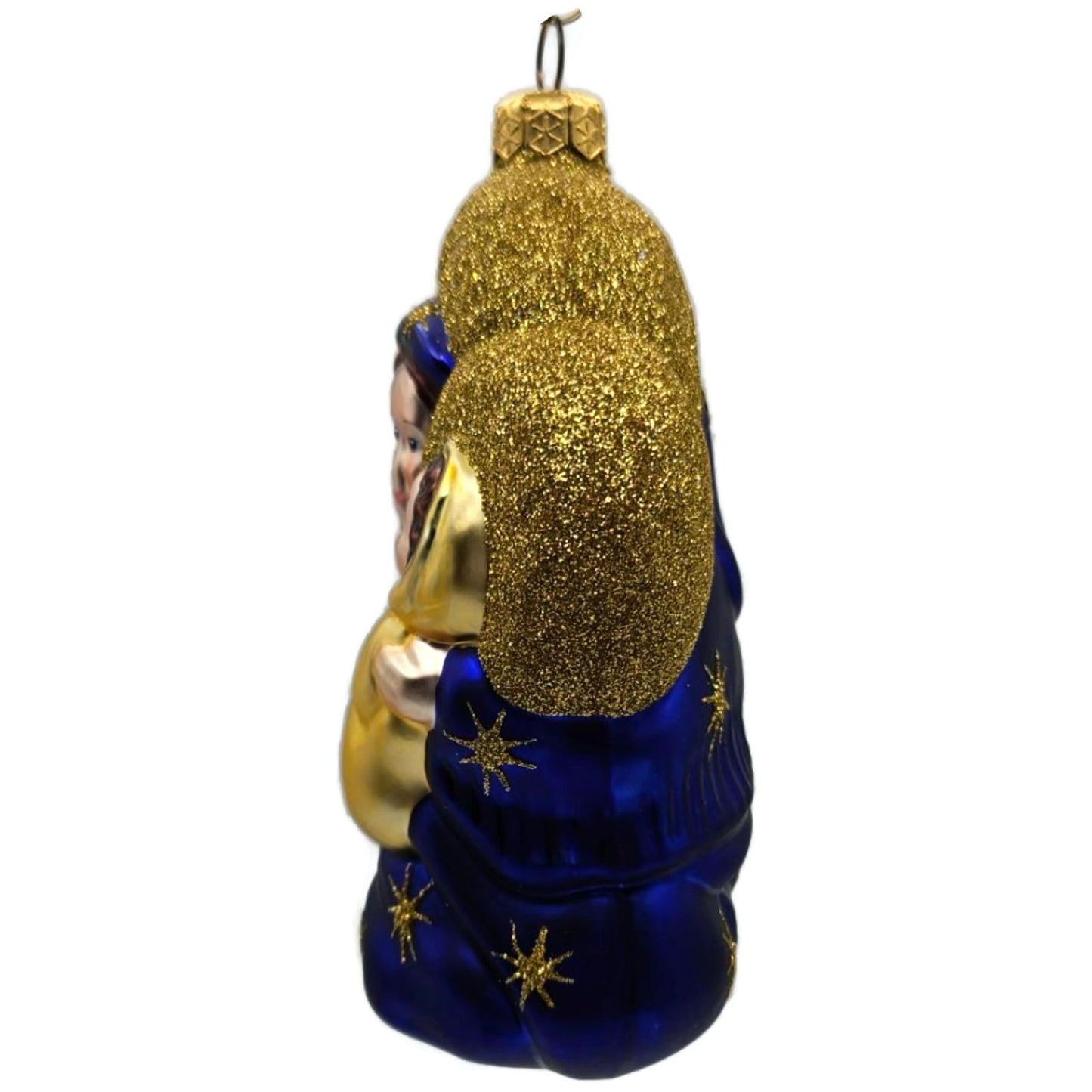 Patricia Breen Madonna of the Night Baby Jesus Blue Gold Star Christmas Ornament