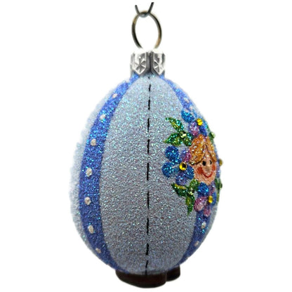 Patricia Breen Easter Egg Masquerade Forget-Me-Not Floral Christmas Ornament