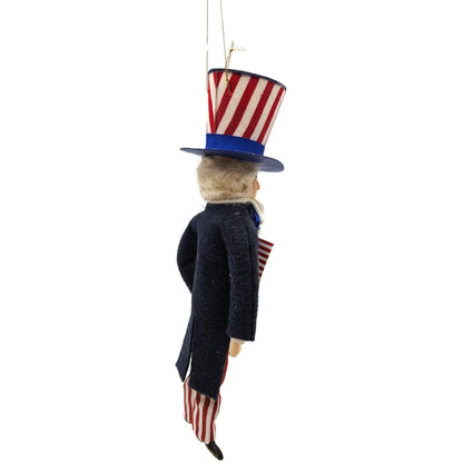 Gladys Boalt Uncle Sam Patriotic July 4th Fabric Christmas Tree Ornament 2769