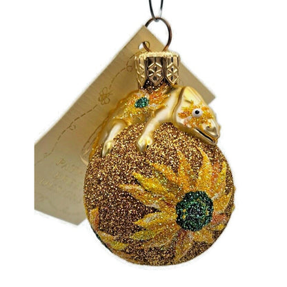 Patricia Breen Miniature Chameleon Sunflowers Spring Christmas Ornament 2239