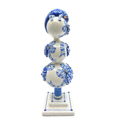 Patricia Breen Miniature Chameleon Finial Ornaments Blue Christmas Deco Ornament