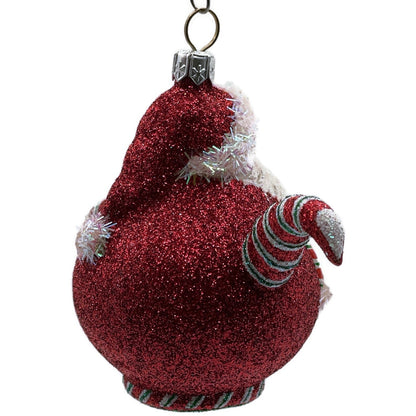 Patricia Breen And Cream Too Santa Claus Tea Pot Peppermint Christmas Ornament