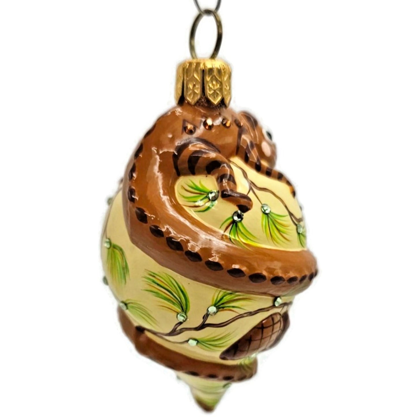 Patricia Breen Topping Chameleon Pine Fall Pine Cones Christmas Tree Ornament