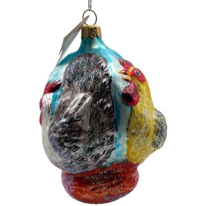 Christopher Radko Three French Hens 12 Days Of Christmas Tree Ornament