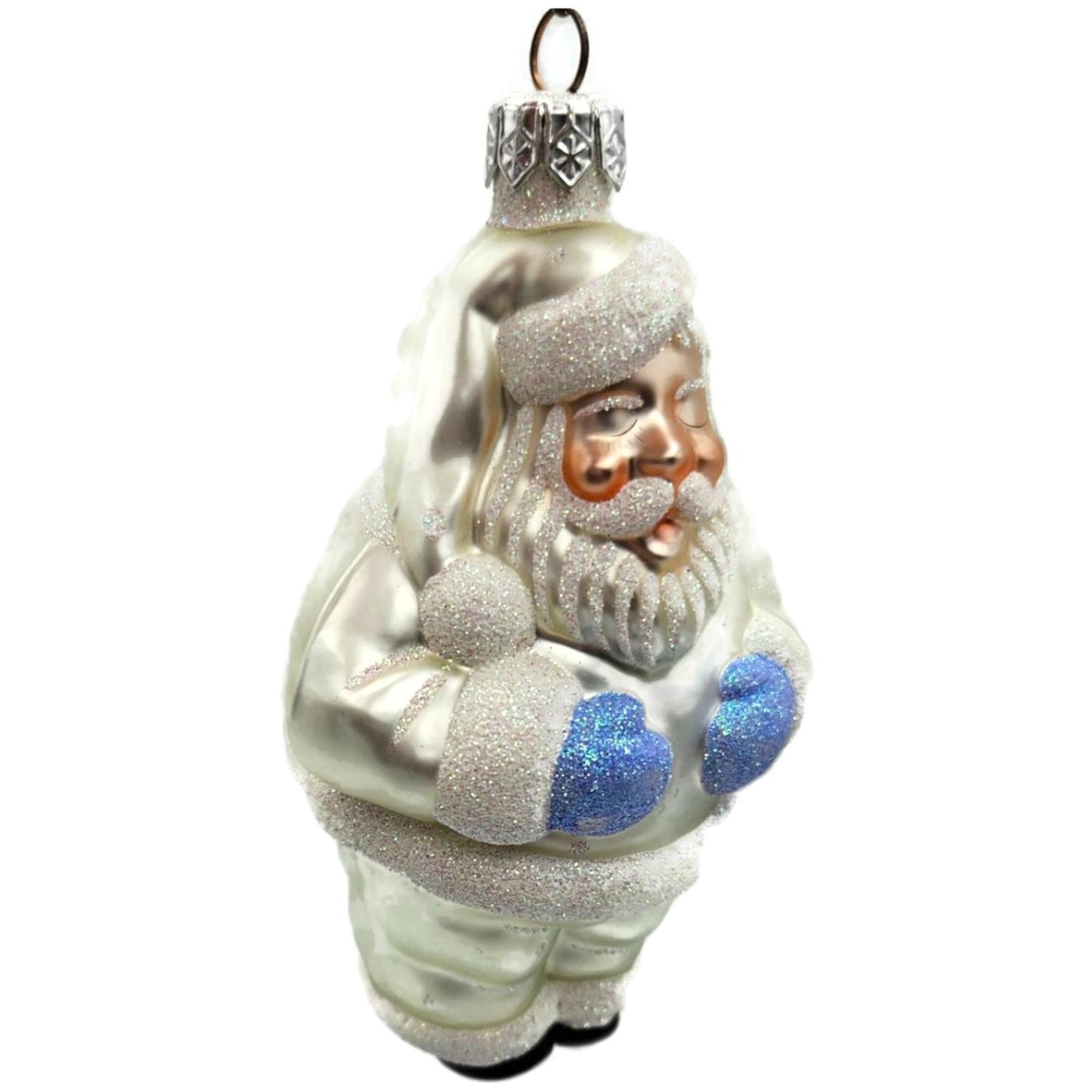 Patricia Breen Ho Ho Ho Santa Claus Pearl Glittered Dots Christmas Tree Ornament