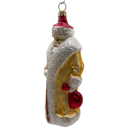 Christopher Radko Russian Santa Claus Yellow Red Christmas Ornament 91-112-1