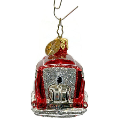 Christopher Radko Racine Fire Truck Glass Christmas Ornament Poland Retired