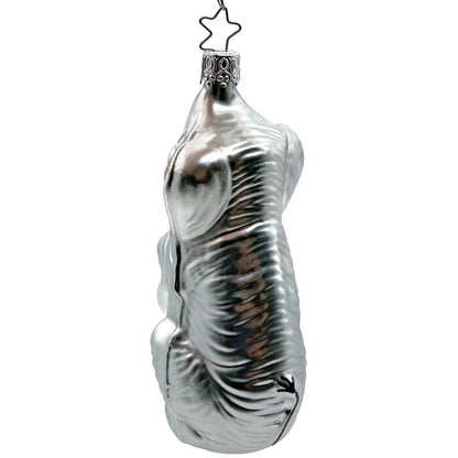 Jumbo Elephant Circus Inge Glass Ornament Silver Old World Christmas Tree German