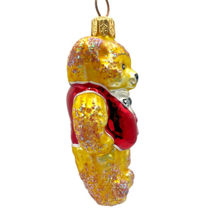 Christopher Radko Tiny Ted Teddy Bear Gem Blown Glass Christmas Ornament 940490