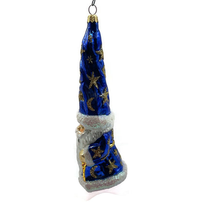 Christopher Radko Magic Munchkin Moon Wizard Blue Star Christmas Ornament 96-240