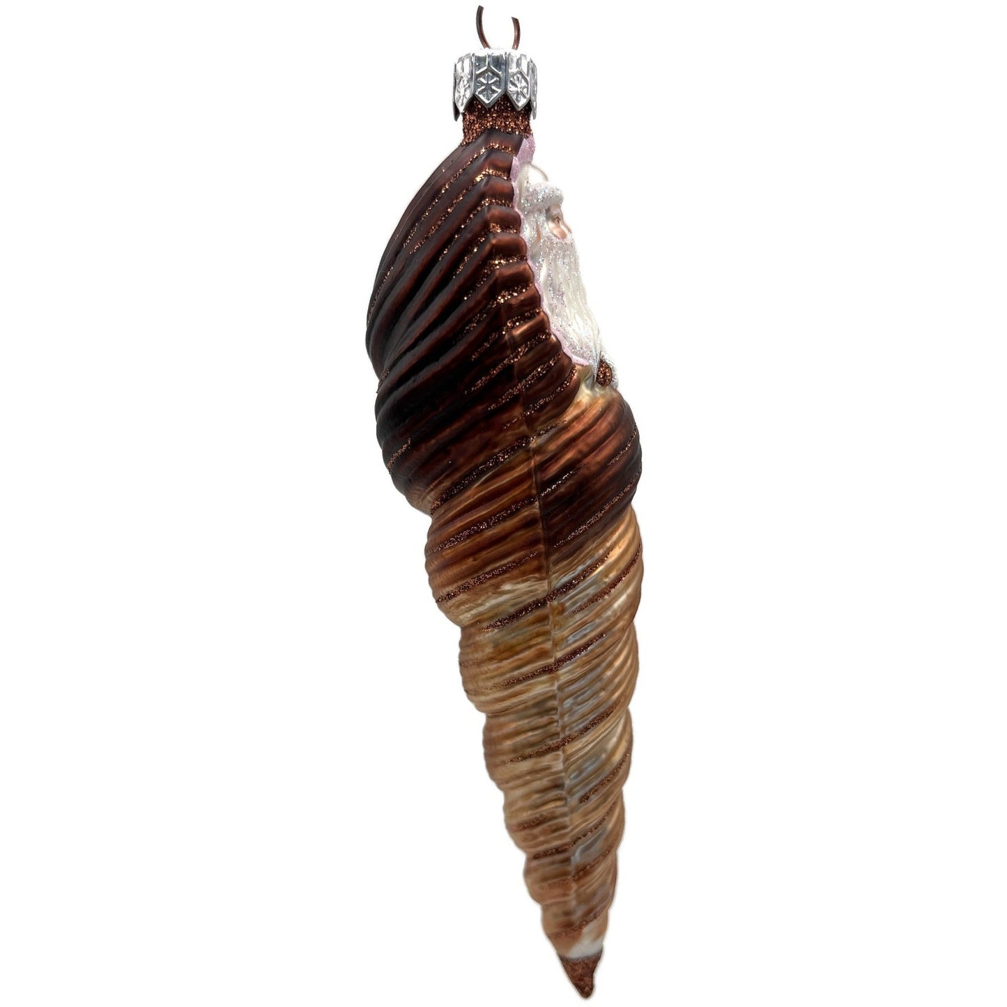 Patricia Breen Triton Santa Brown Seashell Nautical Christmas Tree Ornament