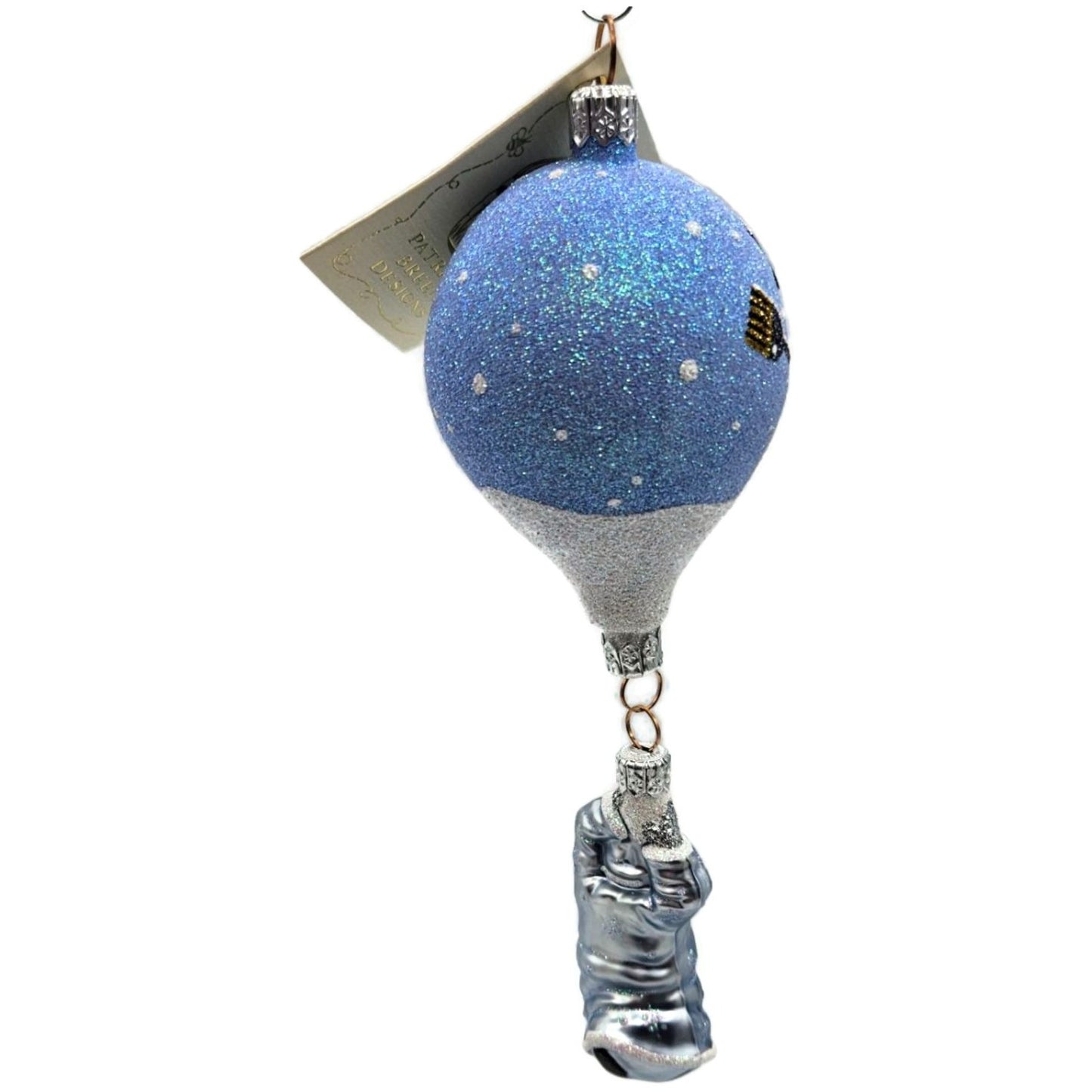 Patricia Breen Into the Blue Santa Claus Snowman Balloon Christmas Tree Ornament