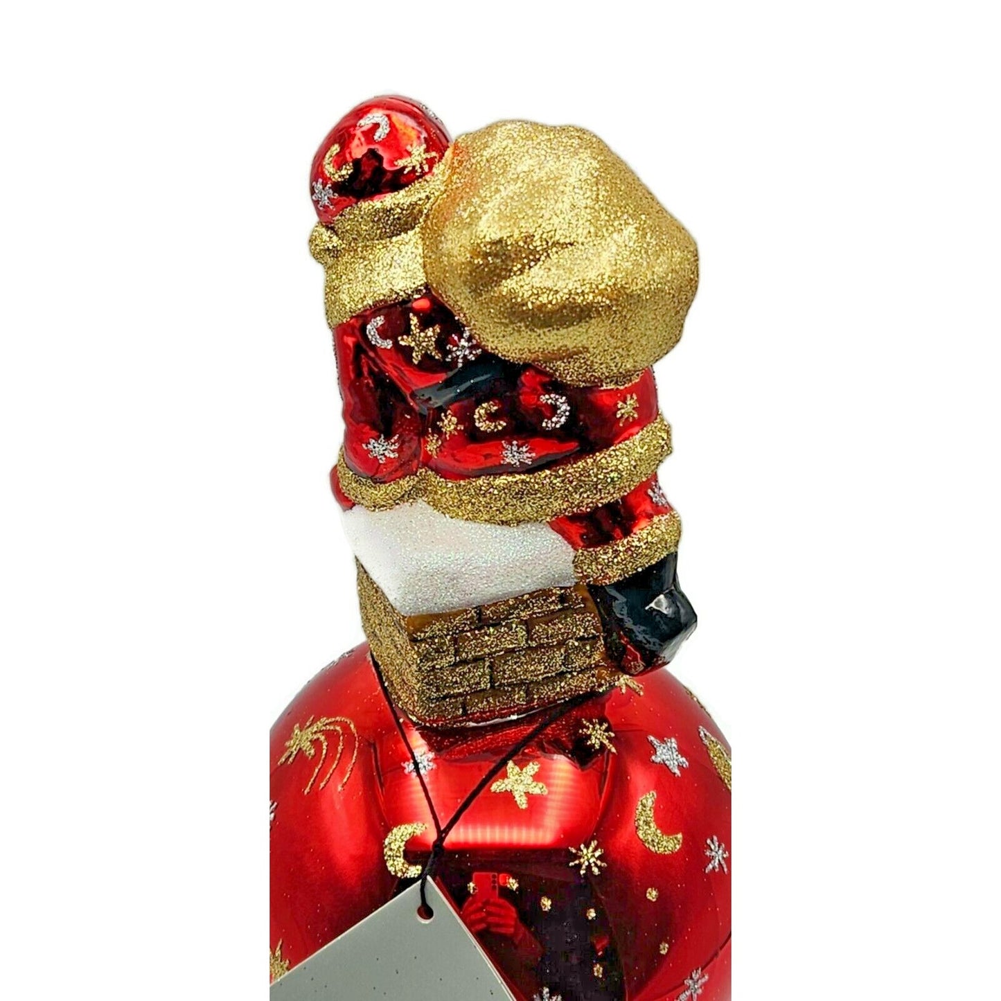 David Strand Santa is Coming Celestial Reflector Finial Tree Topper DS1178