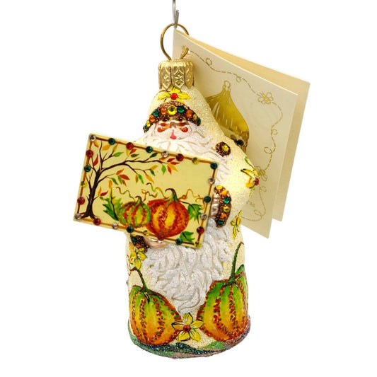Patricia Breen Just a Note Autumnal Fall Pumpkin Christmas Tree Holiday Ornament