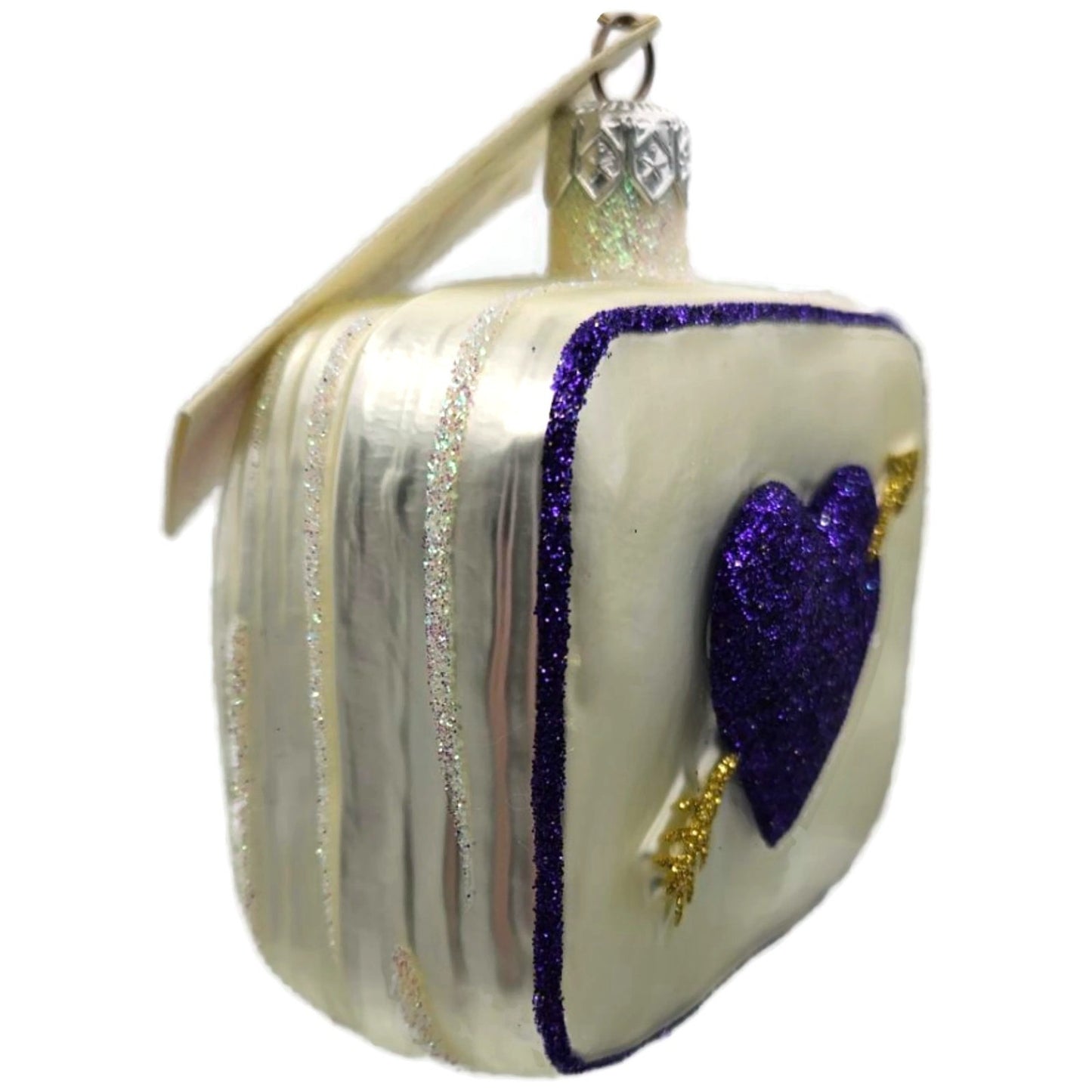 Patricia Breen To My Sweet Pearl Purple Heart Valentines Christmas Tree Ornament