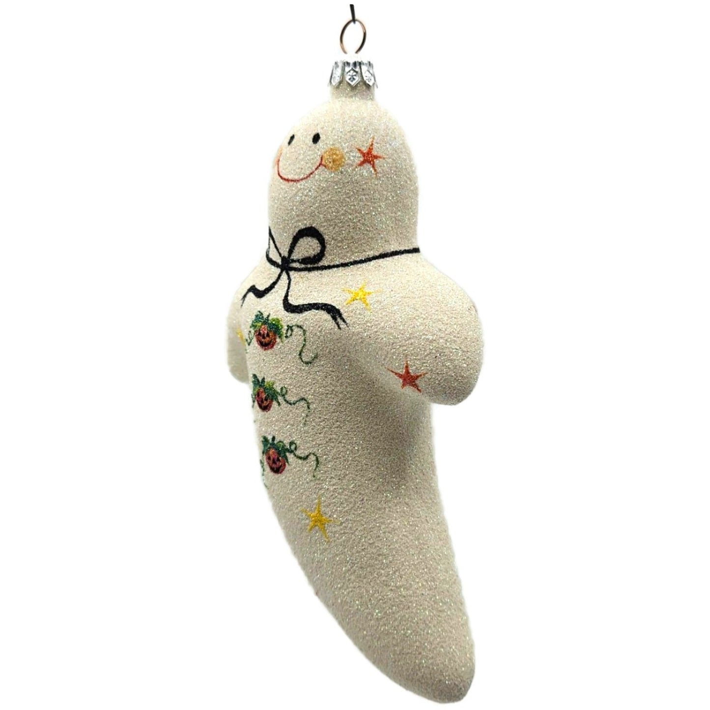 Patricia Breen Very Grand Ghost Pearl White Pumpkin Stars Halloween Ornament