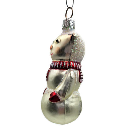Patricia Breen Snowcat With Red Scarf Pearl Christmas Tree Signed Ornament