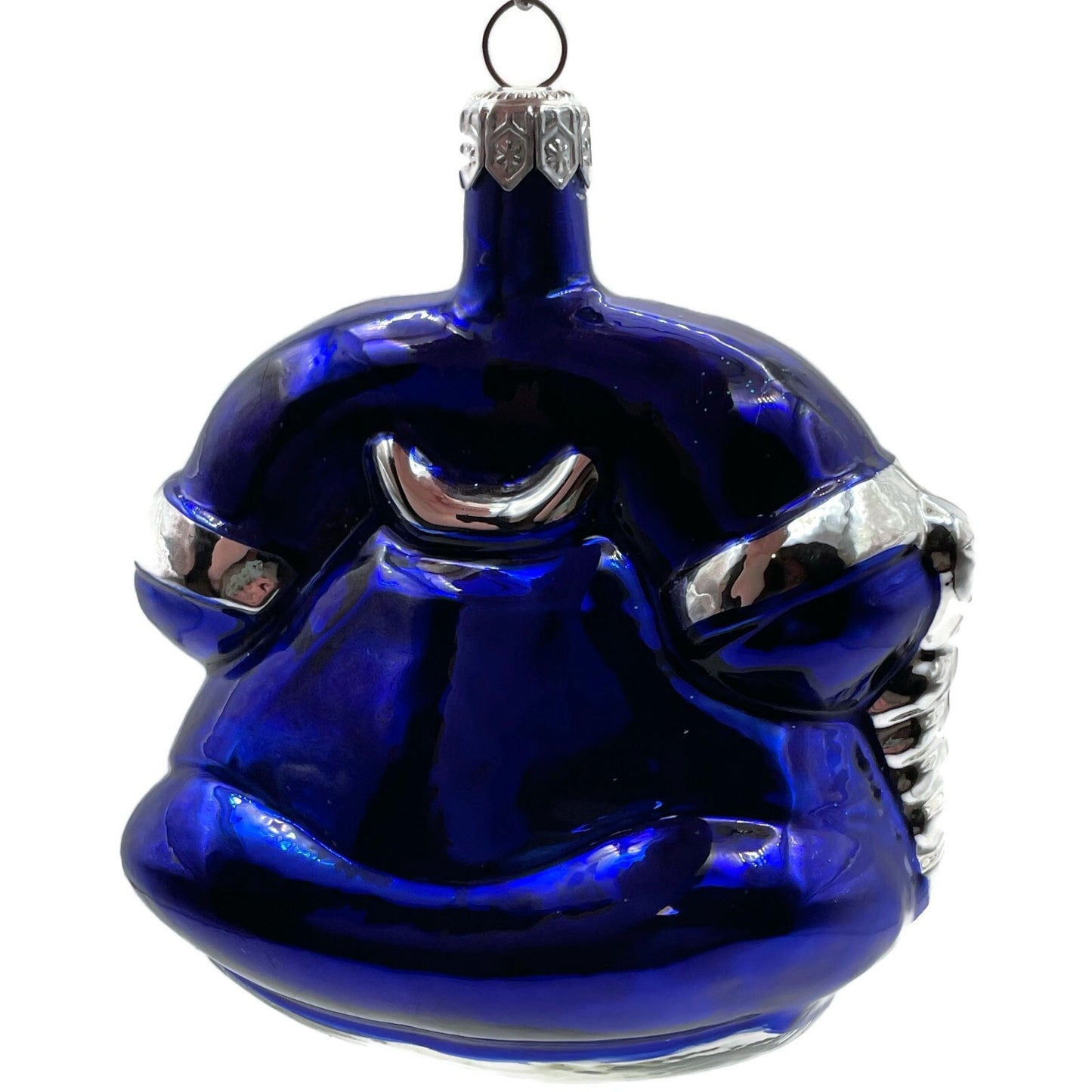 Patricia Breen Fine Phone Cobalt Blue Silver Shiny Christmas Ornament TCS 9439