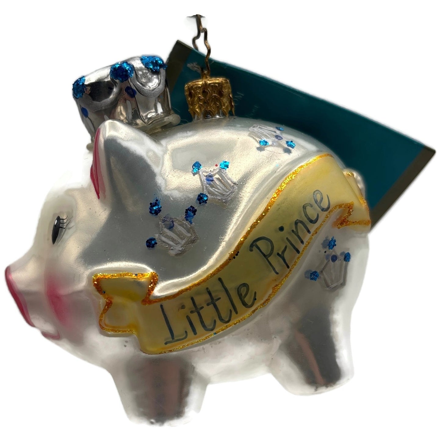 Christopher Radko Little Pen Pals Pig Pink Prince Pet Christmas Ornament 1012211