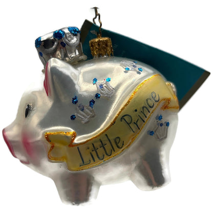 Christopher Radko Little Pen Pals Pig Pink Prince Pet Christmas Ornament 1012211