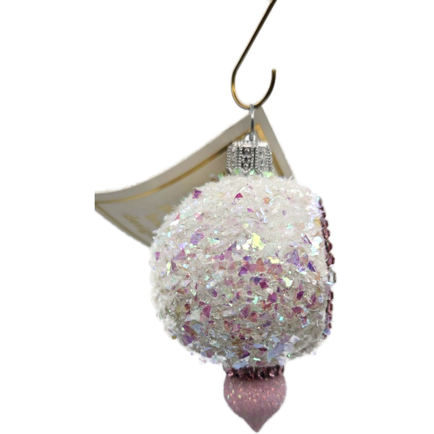Patricia Breen Memento Reflector Snowman Pink Christmas Tree Ornament HCB