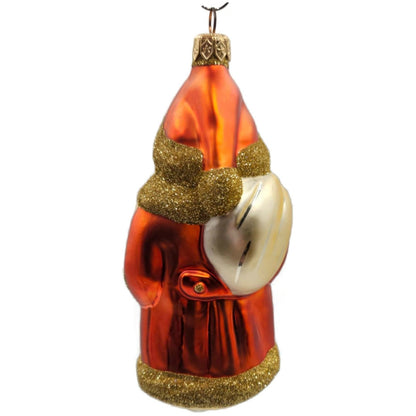 Patricia Breen Santa Claus and Teddy Orange Gold Christmas Tree Ornament Full