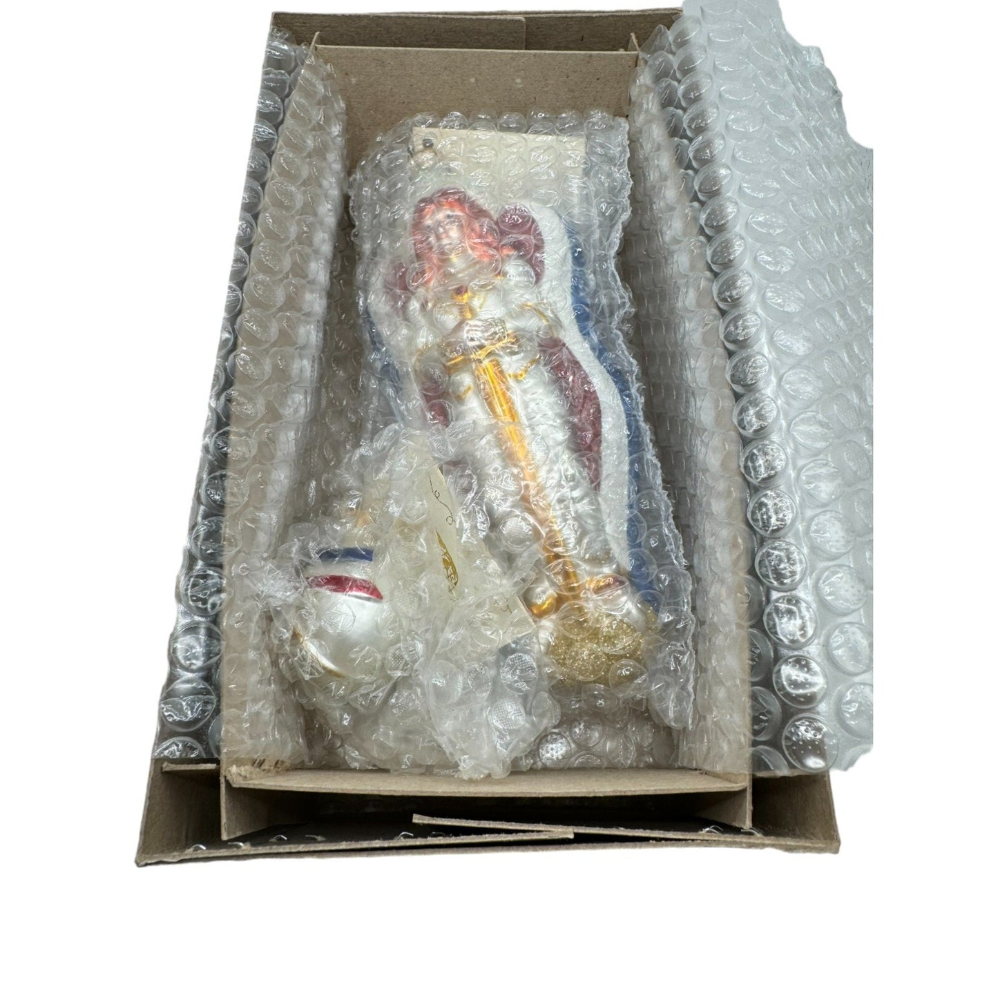 Patricia Breen Joan of Arc Pearl Halo Matte Egg 2 Part Christmas Tree Ornament