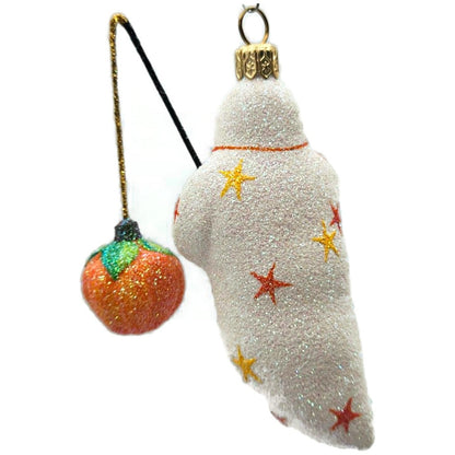 Patricia Breen Phantom Catch Orange Pumpkin White Stars Halloween Ornament 2741
