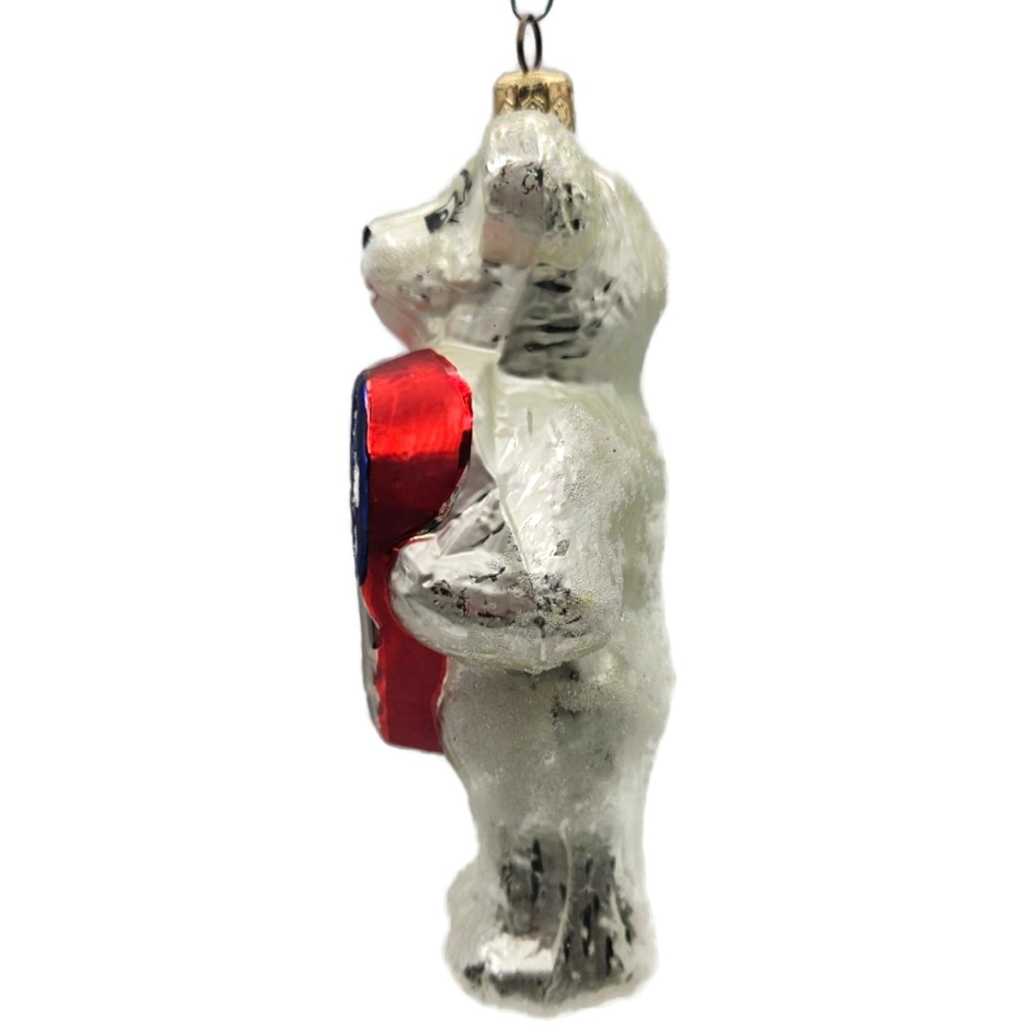 Christopher Radko Liberty Bear Patriotic Heart USA Christmas Ornament 98-205-0