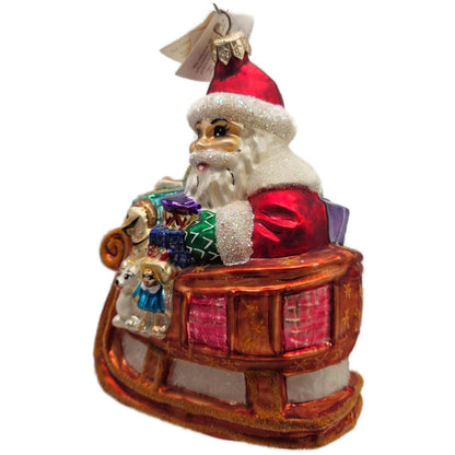 Christopher Radko Heartlight Express Santa Claus Sleigh Toys Ornament 97-250-0