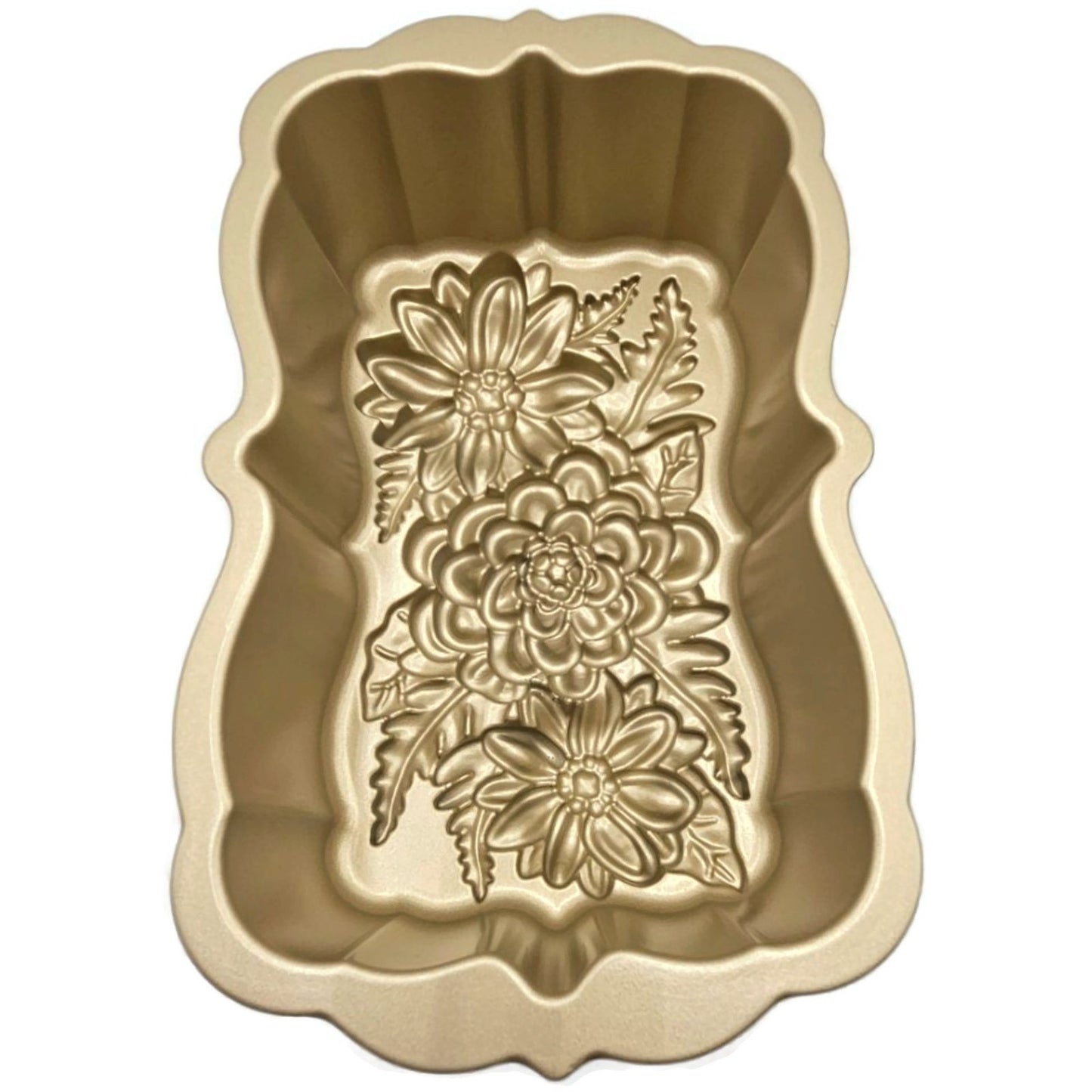 Wildflower Loaf Cake Pan 6 Cup Heavy Cast Gold Williams Sonoma Nordic Ware