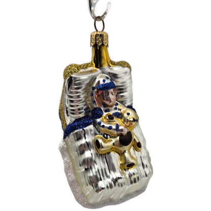 Patricia Breen Sweet Dreams Pearl Bed Gold Trim Moon Sun Christmas Tree Ornament