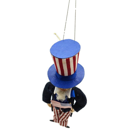 Gladys Boalt Uncle Sam Patriotic July 4th Fabric Christmas Tree Ornament 2769