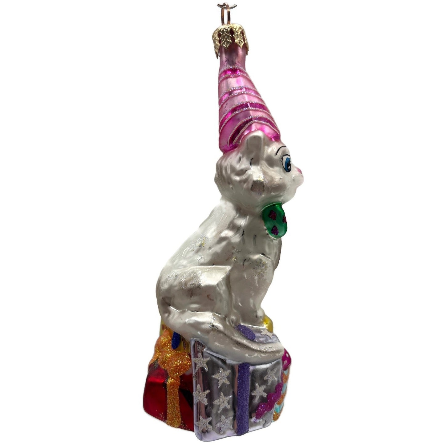 Christopher Radko Party Puss Cat Gifts Easter Christmas Tree Ornament 01-0403-0