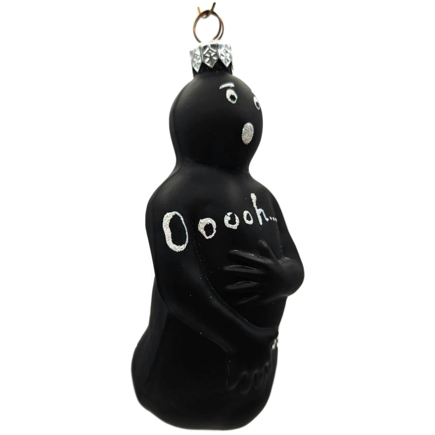 Patricia Breen Oscar Ghost Black Matte Halloween Christmas Tree Ornament