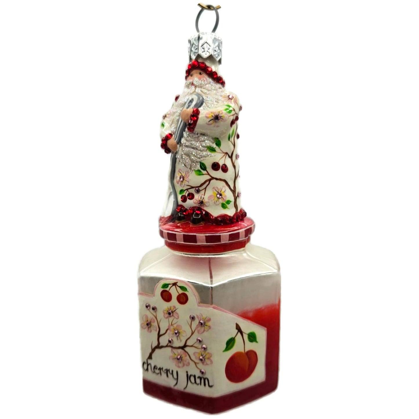 Patricia Breen Loving Spoonful Cherry Jam Santa Spring Free Standing Ornament