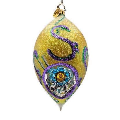 Christopher Radko Fantasia Mod Elegance Reflector Christmas Tree Decor Ornament