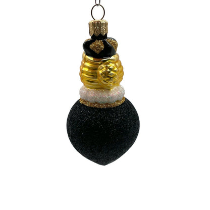 Patricia Breen Miniature Queen of Hearts Black Shiny Heart Valentines Ornament