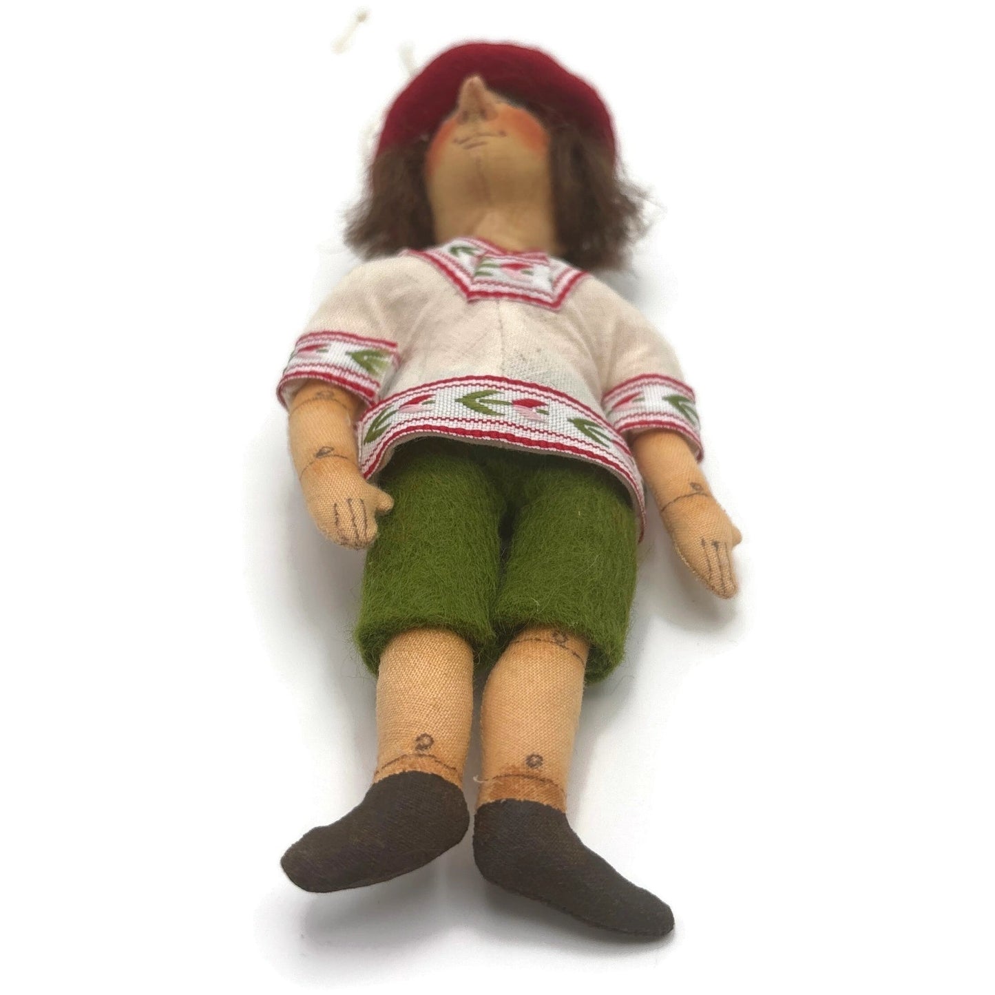 Gladys Boalt Pinocchio Handmade Fairytale Fabric Christmas Holiday Ornament