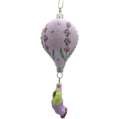 Patricia Breen Miniature Balloon Boy Lavender Floral Christmas Holiday Ornament